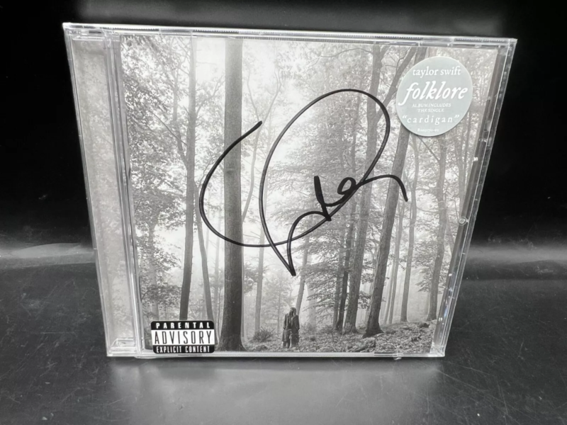 Taylor Swift Signed Autograph Folklore CD Album NEW SEALED - Image 3